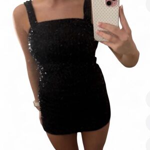 Lucy in the Sky Black Sequin Mini Dress